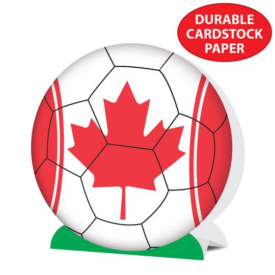 9.25" Canada 3D Soccer Ball Centerpieces, 2ct.